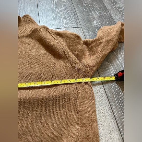 Anthropologie Maeve Crystal Mock Neck Oversized Sweater Tan, size Medium - Picture 8 of 9
